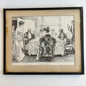 Charles Dana Gibson Print, By Way of a Change, Series 819, Gibson Gems, Gibson Girl, Life Magazine, Vintage Art Print, Framed Print