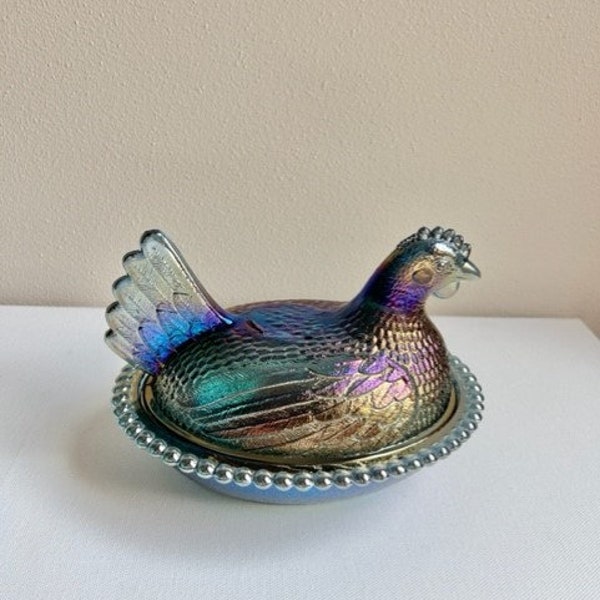 Glass Chicken Candy Dish Etsy