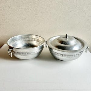 Wilson Ware Aluminum Casserole With Lid, Aluminum Bowl, Aluminum Pot With Lid, Salad Bowl, Vegetable Bowl, Covered Serving Dish, Serving