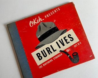 Burl Ives Folk Songs 78RPM Shellac Albums, Set of 3 with Hardcover