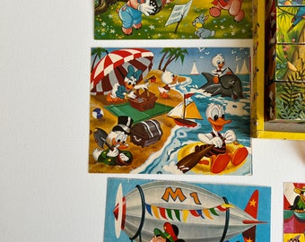 アンティーク雑貨 Walt Disney Mickey Mouse Picture Cubes Vintage Walt Disney Mickey Mouse Picture Cubes Puzzle in Case - Etsy