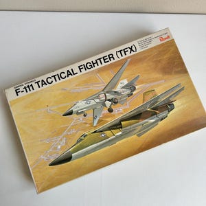1966 Revell F-111 Tactical Fighter TFX Model Kit, Sealed Contents, RARE, 1/72 Scale, Revell Model Kit, Airplane Model, Military Airplane