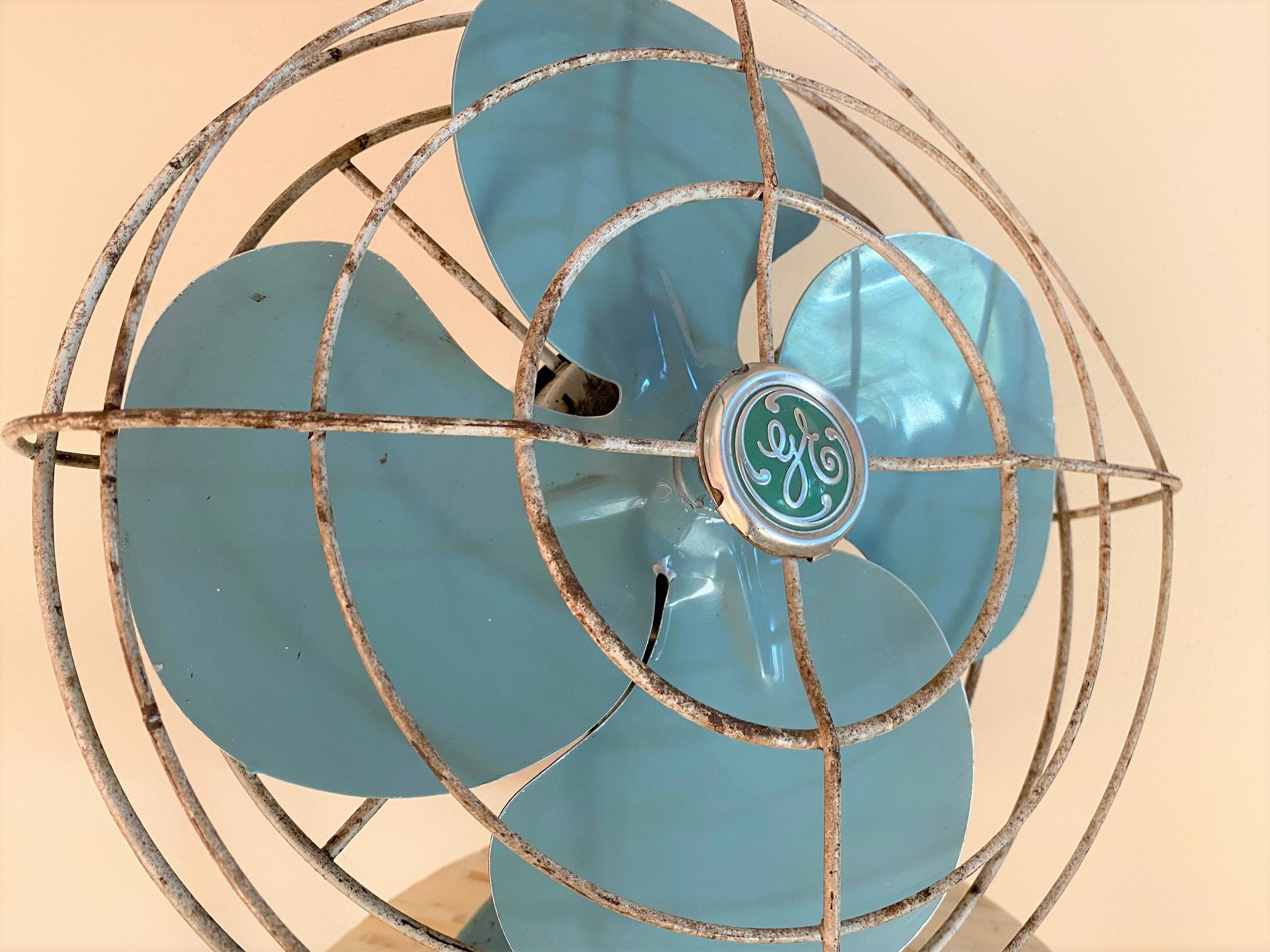 General Electric Blue Oscillating Fan, Cat. No. F15S125 - Etsy