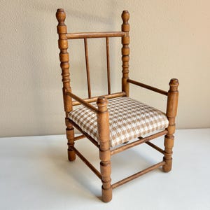 11” Miniature Wood Chair, Doll Size, Wooden Doll Chair, Doll Furniture, Vintage Chair, Miniature Furniture, Small Furniture, Farmhouse Decor
