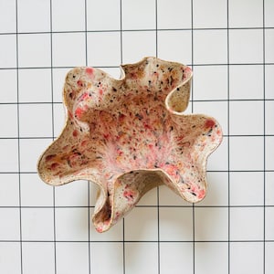 Medium Pink Speckled Stoneware Bowl - MADE TO ORDER - Modern Ceramic Bowl, Handmade Pottery, Gift, Trinket Dish, Jewelry Dish, Anything Bowl
