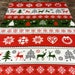 Christmas tablecloth, white and red and green tablecloth with reindeer and Christmas ornaments, Christmas gift