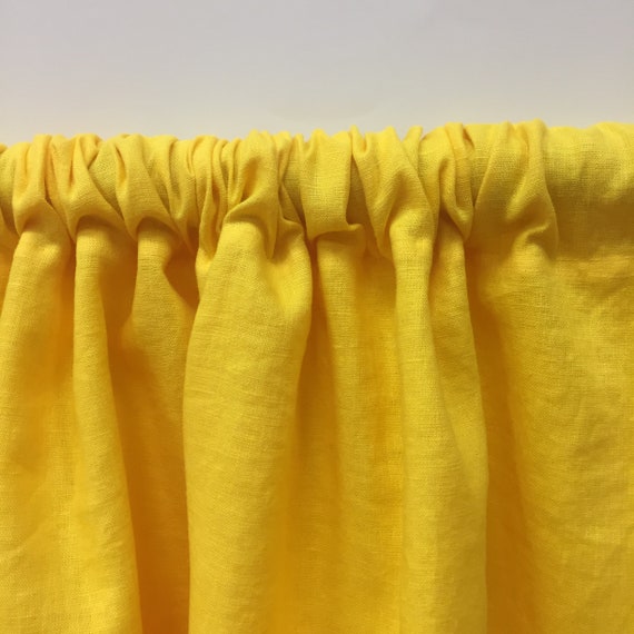 Linen Curtains Panel Yellow Curtains Panels Yellow Drapes Etsy