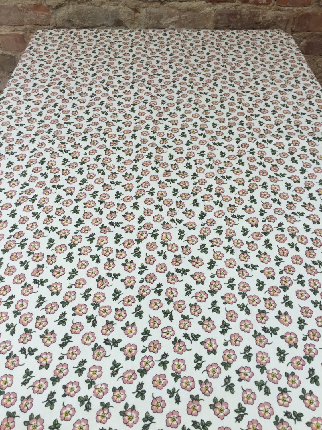 Cotton Tablecloth with small flowers, small pink flowers,floral tablecloth, moderns style,Scandinavian design, great gift