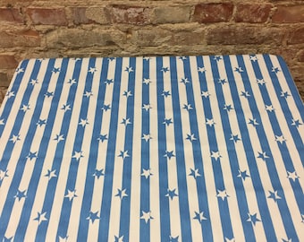 Blue Star Striped Cotton Tablecloth - Scandinavian Style