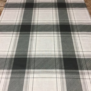 Gray Checked Linen Tablecloth: Striped Kitchen & Dining Decor