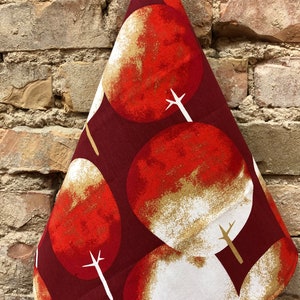 Scandinavian Cotton towel Linen Towel Cotton Kitchen linen Kitchen towel Tea towel Scandinavian towel Red towel