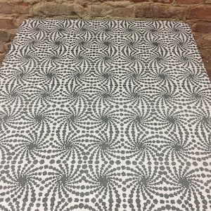 White Cotton Tablecloth black and white dotty, modern style,gift, Scandinavian design