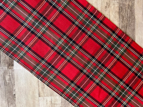 Royal Stewart Tartan Table Runner: Red Christmas Plaid Decor
