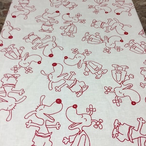 White Linen Tablecloth: Red Dog Scandinavian Design