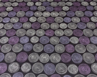 Cotton tablecloth with purple grey beige  circles, geometric tablecloth, Scandinavian design, modern style, GIFT