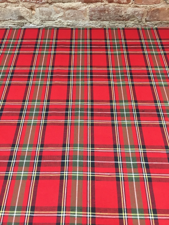 tartan plaid fabric by the metre