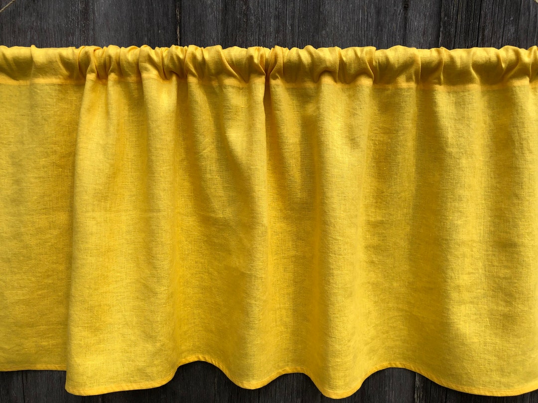 Linen Curtains Panel Yellow Curtains Panels Yellow Drapes Etsy