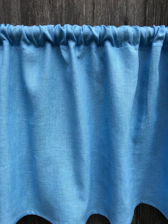 Linen Curtains Panel Window Treatments Light Blue Curtains Etsy