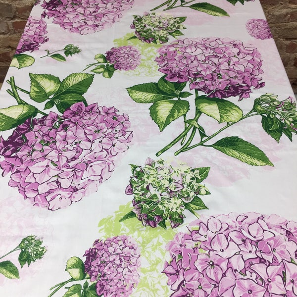 Cotton tablecloth,Flower tablecloth, Floral tablecloth Scandinavian design, Table decor,Purple flower, Scandinavian fabric, Modern tableclot