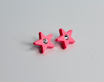Blinged Jumbo Star Stud