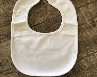 plain white dribble bibs