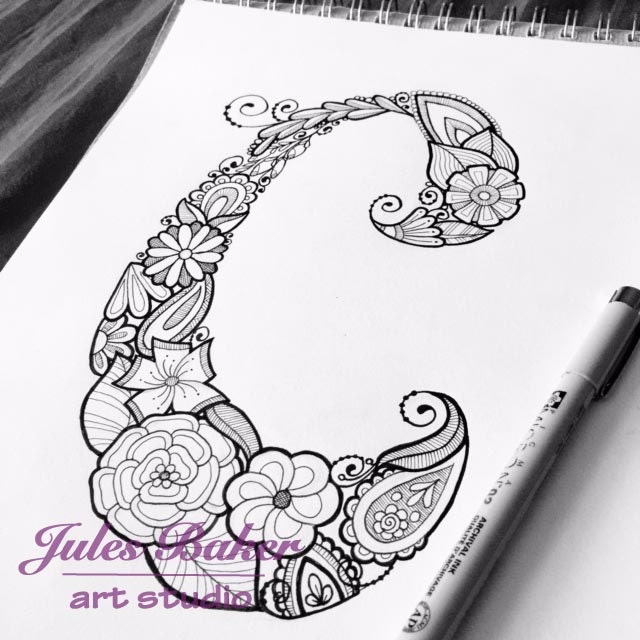 Digital Coloring Page Letter C from Letter | Etsy