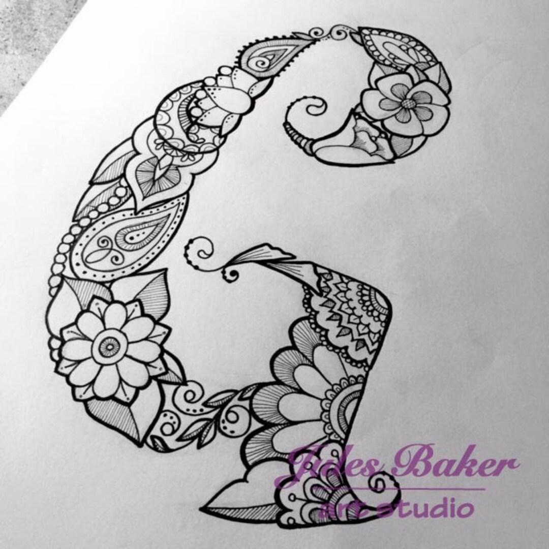 Digital Coloring Page Letter G From letter - Etsy