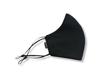 Plain Black with Coloured Stitching, Breathe Easy, Reusable, Washable Face Mask/ Face Covering