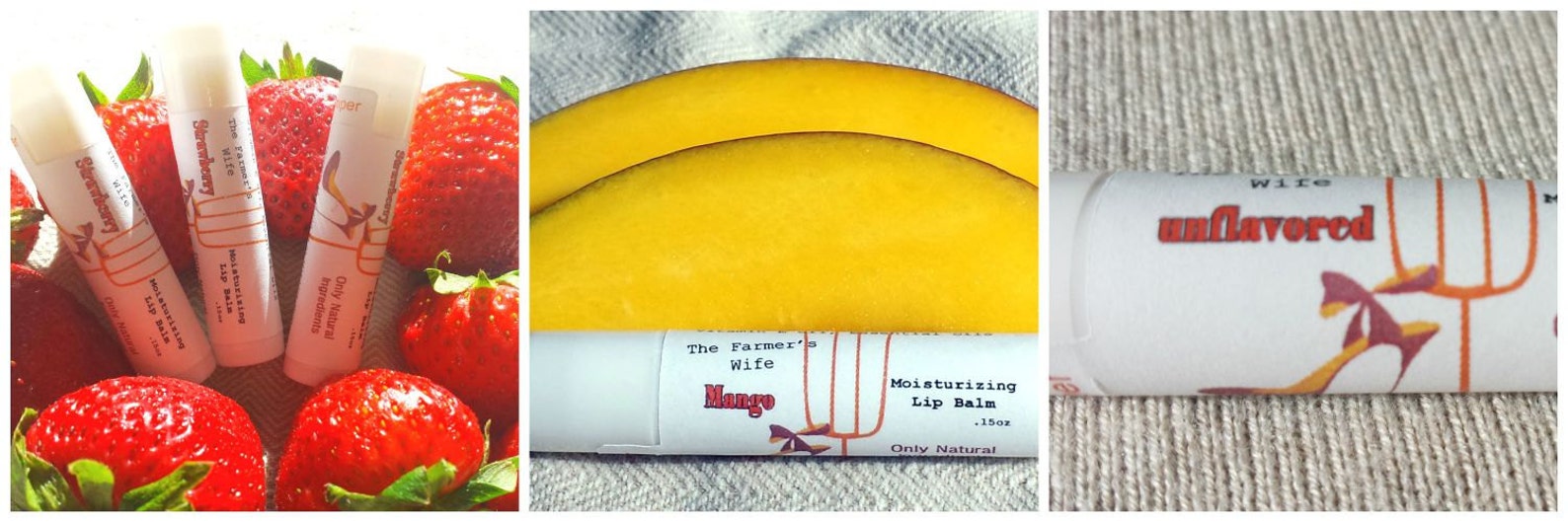 Lip Balm Flavor Pack, Choose Any Combination of 3 Flavors, All Natural