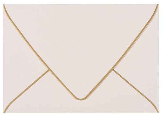 Gold Border Envelopes Wedding Envelopes 5x7 Envelopes 