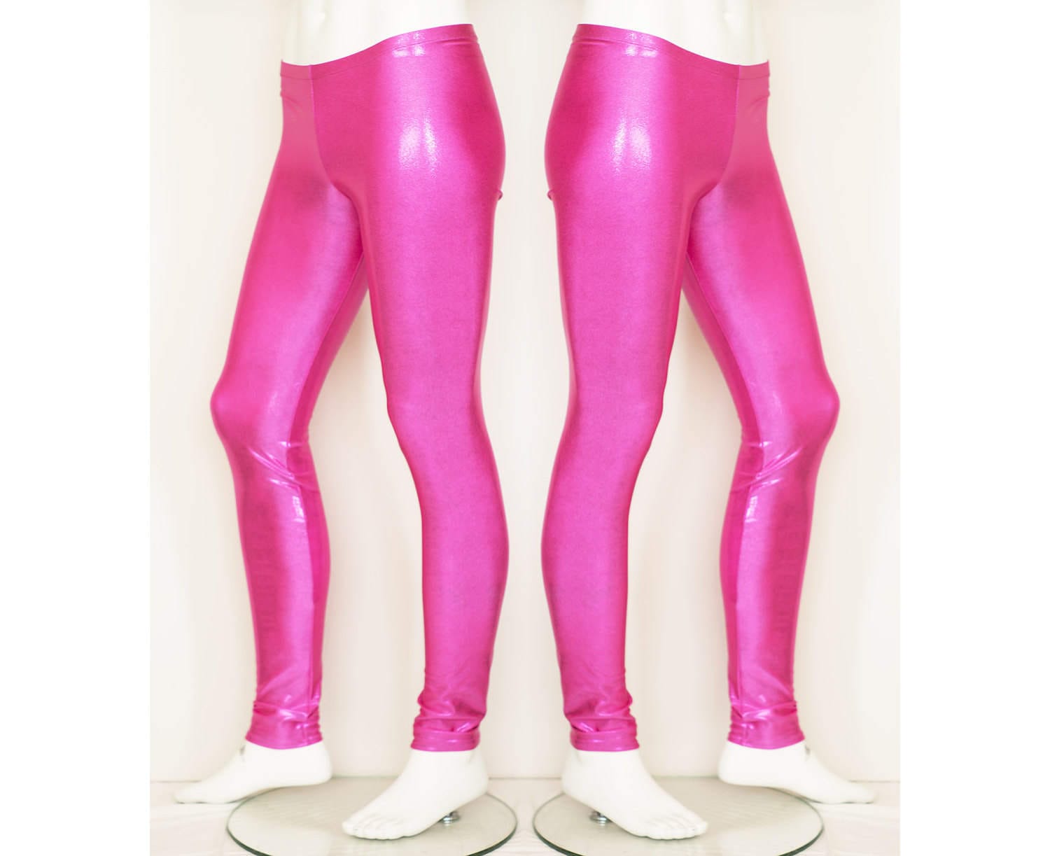 Bubblegum Pink Shiny Meggings Men's Leggings Spandex also Etsy