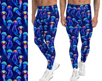 Festival Men's Leggings Meggings Jellyfish Print