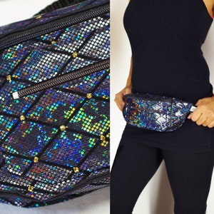 Gold Stars on Black Sequin Fanny Pack Etsy