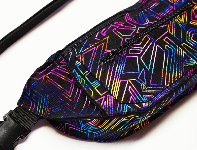 Multi-Color Geometric Festival Fanny Pack image 2