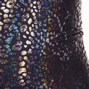 Festival Leggings Men's in Black Holographic Iridescent image 2