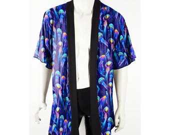 Festival Men's Kimono in Jellyfish Print