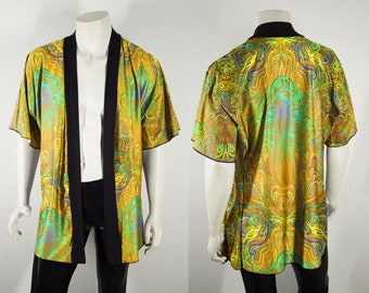 Festival Kimono Men's with Mustard Yellow Trippy Mushroom