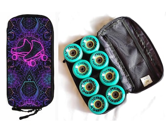 Quad Skates Wheel Bag mit Neon Skates auf Sacred Geometry