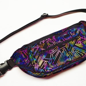 Multi-Color Geometric Festival Fanny Pack image 3