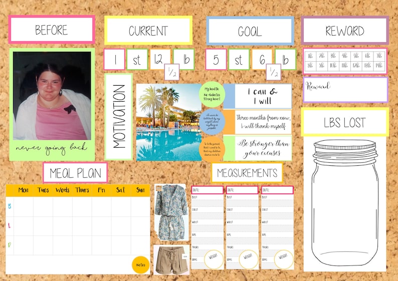 Free Printable Weight Loss Vision Board Printables