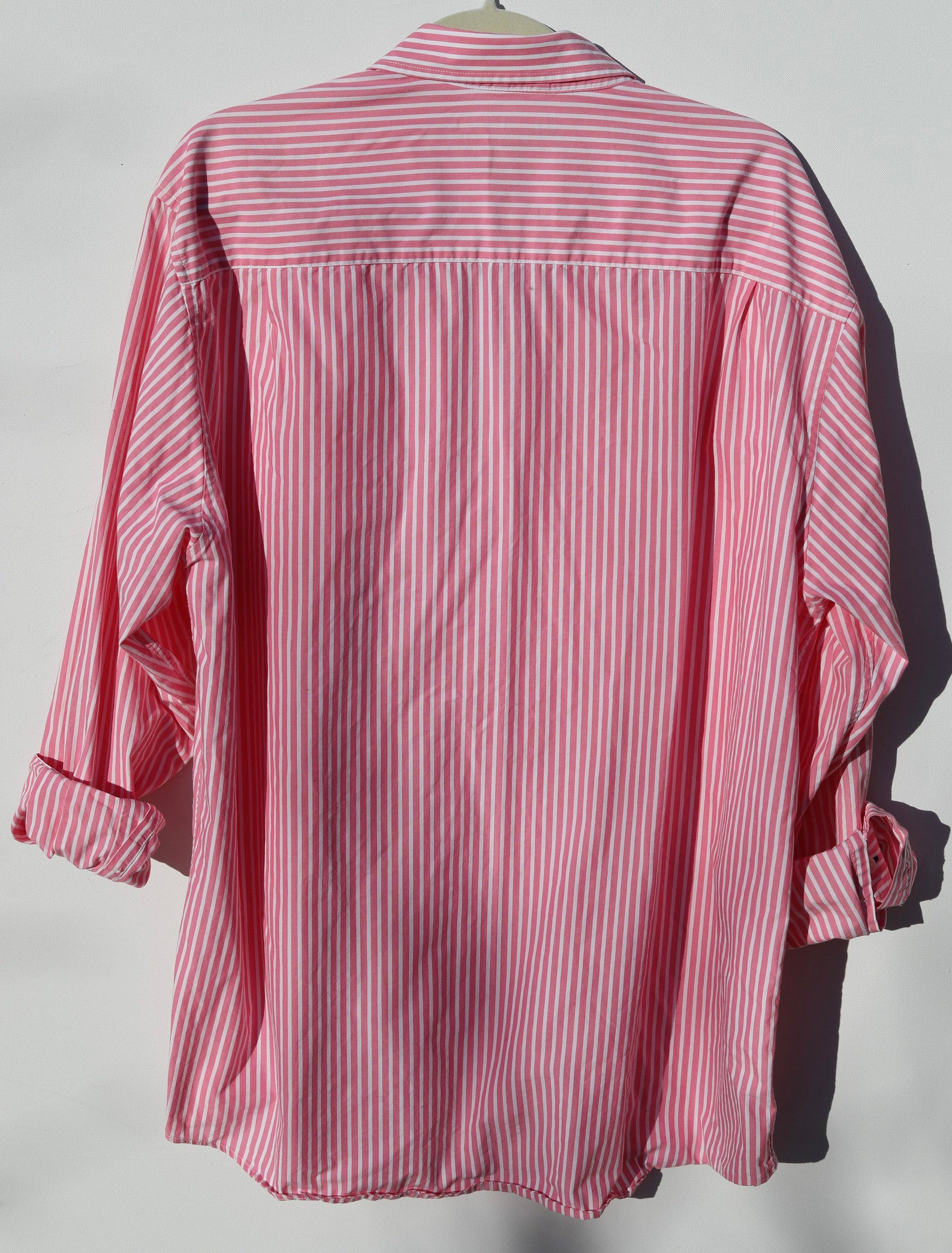 90s Style Pin Striped Pink White Button Down Boyfriend Shirt - Etsy