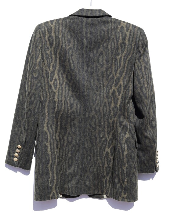 VTG 90s wool chita casual blazer animal leopard p… - image 6