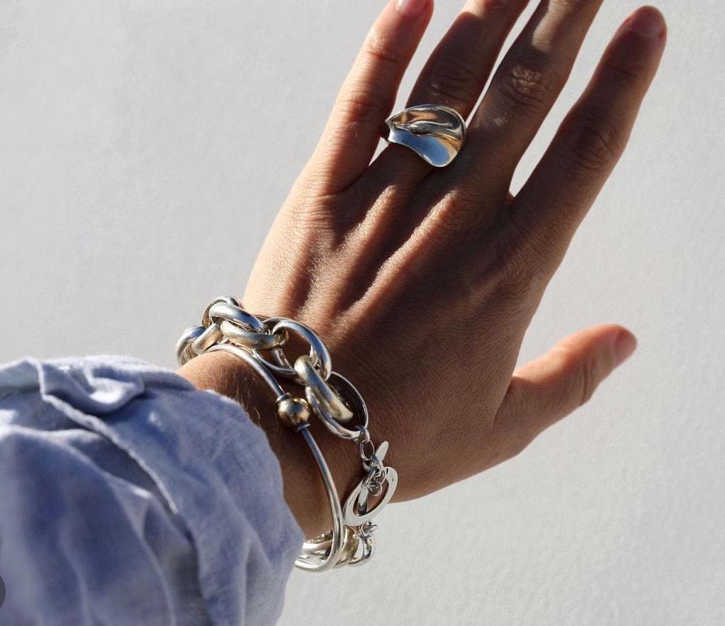 SILVER 925 ROUND BRACELET＆SILVER 925 ROUND RING(シルバー