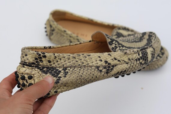 M. Gemi Felize Python Embossed Leather Loafers - … - image 6