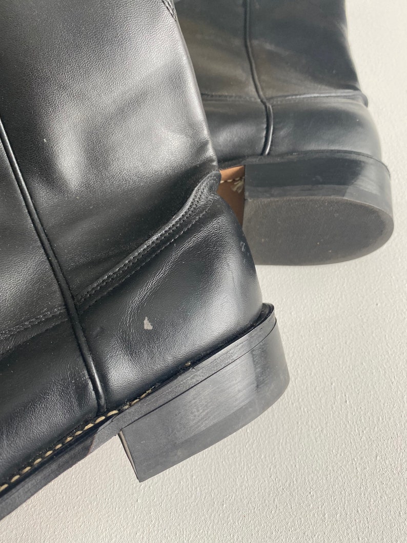 Vintage Deadstock Kate Moss Style Laredo Black Leather Round | Etsy