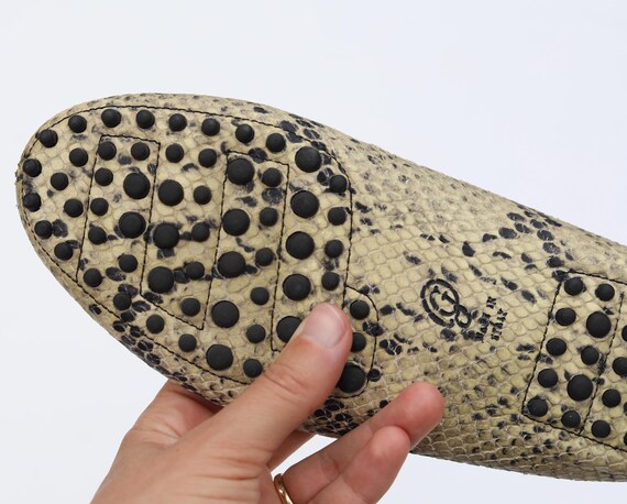 M. Gemi Felize Python Embossed Leather Loafers - … - image 7