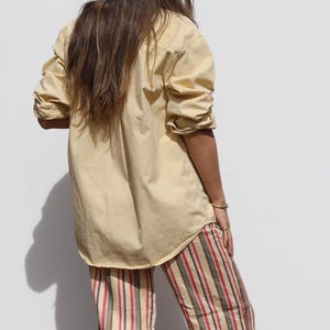 Chaps Ralph Lauren Mustard Cotton Boyfriend Shirt - Relaxed Fit S-M