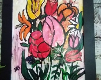 abstract painting of  Flowers