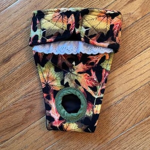 Female Dog Diaper,Panties, dog Britches, Nappies.  Washable Heat Cycle, Incontinence - Fall Splendor  - by angelpuppi