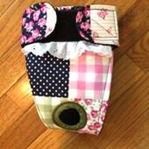 Female Dog Diaper,Panties, dog Britches, Nappies.  Washable Heat Cycle, Incontinence - Patchwork - by angelpuppi